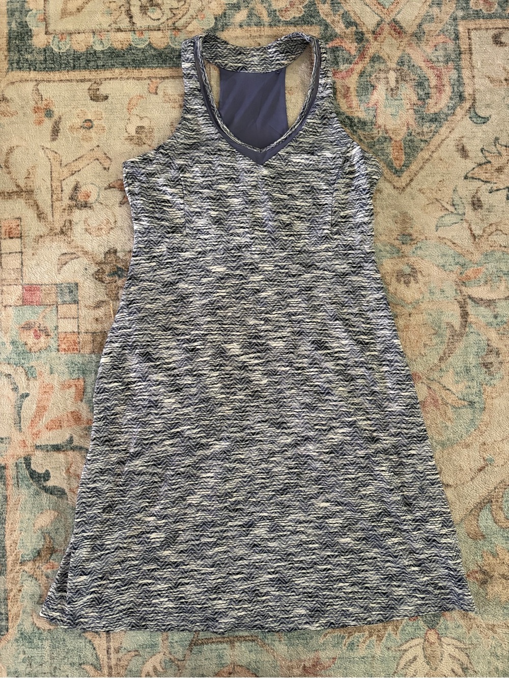 MPG size medium purple active tank dress w shelf bra & pockets